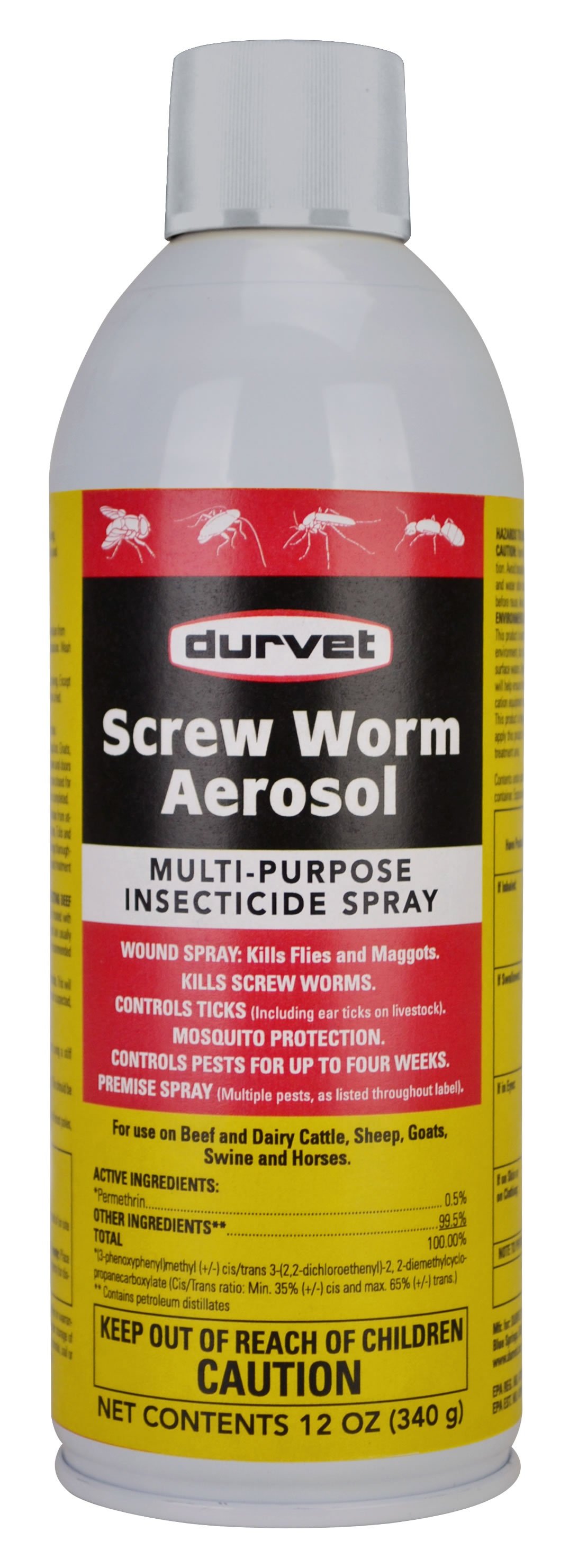 Durvet Screw Worm Farm Animal Aerosol Spray, 12-fl oz