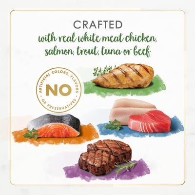 Show full view: Fancy Feast Gourmet Naturals Pate Variety Pack Canned Cat Food, 3-oz, case of 12 slide 4 of 12