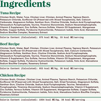 Show full view: Nutro Perfect Portions Grain-Free Cuts in Gravy Variety Pack Beef, Tuna & Chicken Recipe Adult Wet Cat Food Trays, 2.64-oz, case of 24 twin-packs slide 7 of 11