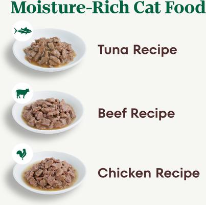 Show full view: Nutro Perfect Portions Grain-Free Cuts in Gravy Variety Pack Beef, Tuna & Chicken Recipe Adult Wet Cat Food Trays, 2.64-oz, case of 24 twin-packs slide 4 of 11