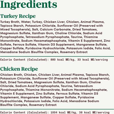 Show full view: Nutro Perfect Portions Grain-Free Real Turkey & Real Chicken Cuts in Gravy Recipe Variety Pack Adult Wet Cat Food Trays, 2.65-oz, case of 12 twin-packs slide 7 of 11
