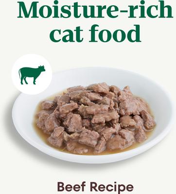 Show full view: Nutro Perfect Portions Grain-Free Cuts in Gravy Beef Recipe Cat Food Trays, 2.65-oz, case of 24 twin-packs slide 5 of 10