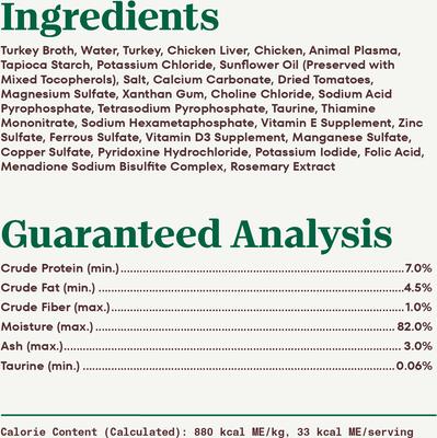 Show full view: Nutro Perfect Portions Grain-Free Cuts in Gravy Turkey Recipe Cat Food Trays, 2.65-oz, case of 24 twin-packs slide 7 of 11