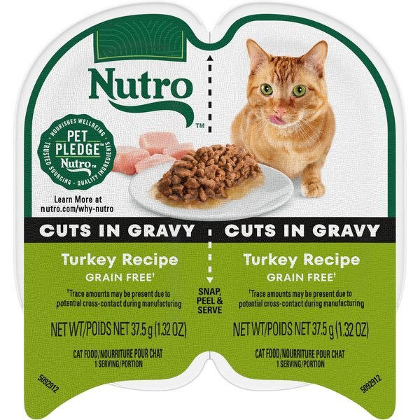Nutro Grain-Free Juicy Turkey Recipe Adult Pate Dog Food Trays