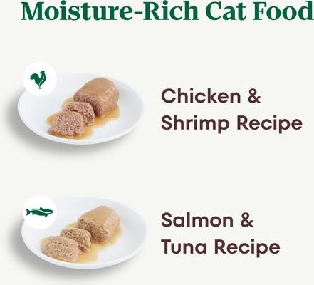 Show full view: Nutro Perfect Portions Salmon & Tuna, Chicken & Shrimp Variety Pack Grain-Free Soft Pate Wet Cat Food, 2.65-oz, case of 12 twin-packs slide 4 of 11