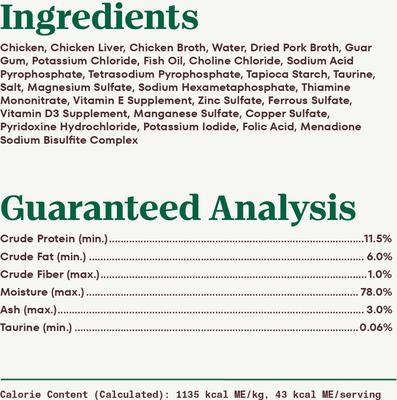 Show full view: Nutro Perfect Portions Chicken & Liver Recipe Grain-Free Soft Pate Adult Wet Cat Food Trays, 2.6-oz, case of 24 slide 7 of 11