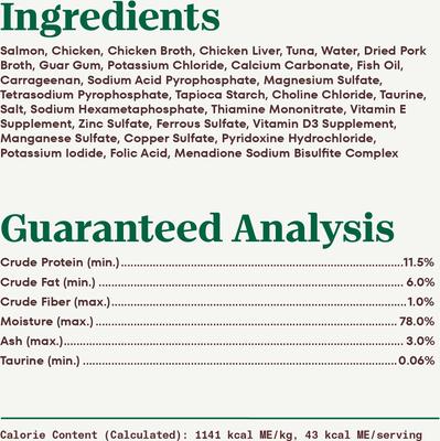Show full view: Nutro Perfect Portions Grain-Free Salmon & Tuna Soft Pate Wet Cat Food, 2.6-oz, case of 24 twin-packs slide 7 of 11