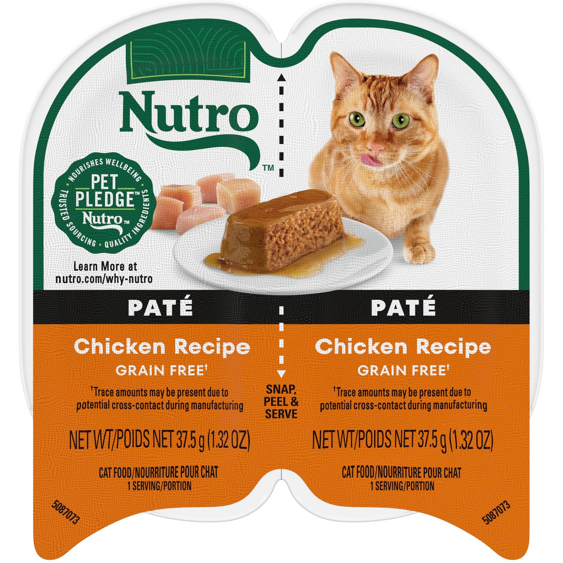 NUTRO Perfect Portions Grain Free Chicken Soft Pate Wet Cat Food 2.6 oz case of 24 twin packs Chewy