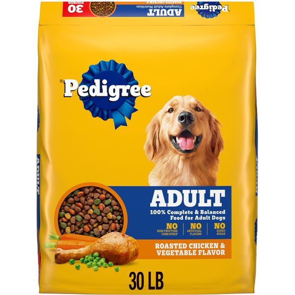 Pedigree Roasted Chicken & Vegetable Flavor with Bacon Flavored Bites Adult Dry Dog Food
