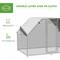 Show in main carousel: PawHut Walk-in Poultry Cage Galvanized Outdoor Metal Chicken Coop, Silver, 9.8 x 26 x 6.6-ft slide 4 of 8