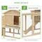 Show in main carousel: PawHut 80-in Elevated Wooden Chicken Coop, Nesting Box, Outdoor Double Runs, Lockable Doors, Natural slide 6 of 9