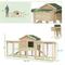 Show in main carousel: PawHut 80-in Elevated Wooden Chicken Coop, Nesting Box, Outdoor Double Runs, Lockable Doors, Natural slide 3 of 9