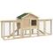 Show in main carousel: PawHut 80-in Elevated Wooden Chicken Coop, Nesting Box, Outdoor Double Runs, Lockable Doors, Natural slide 1 of 9