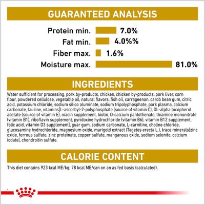 Show full view: Royal Canin Breed Health Nutrition Pomeranian Adult Loaf in Sauce Canned Dog Food, 3-oz, case of 4 slide 7 of 12