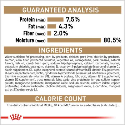 Show full view: Royal Canin Breed Health Nutrition Poodle Adult Loaf in Sauce Canned Dog Food, 3-oz can, case of 24 slide 7 of 13