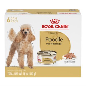 Royal Canin Breed Health Nutrition Poodle Adult Loaf in Sauce Canned Dog Food, 3-oz can, case of 6