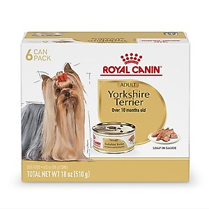 Royal Canin Breed Health Nutrition Yorkshire Terrier Adult Loaf In Sauce Wet Dog Food, 3-oz can, case of 6