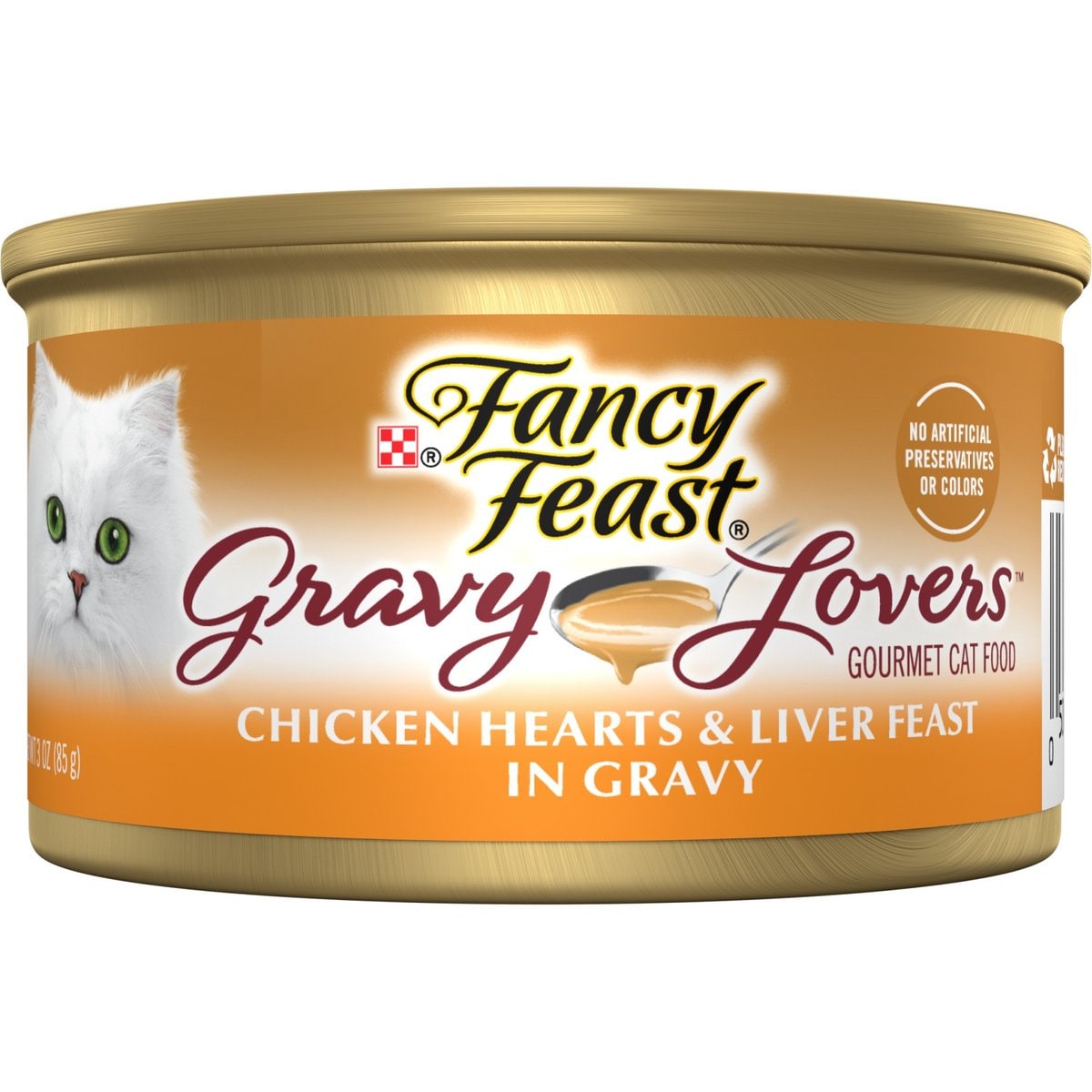 Fancy Feast Gravy Lovers Chicken Hearts & Liver Feast in Grilled Chicken Flavor Gravy Canned Cat Food, 3-oz can, case of 4