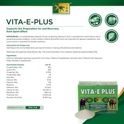 Show full view: TRM Vita-E Plus Powder Horse Supplement, 11-lb slide 2 of 2