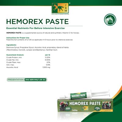 Show full view: TRM Hemorex Paste Horse Supplement, 1.05-oz slide 2 of 2
