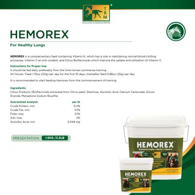 Show full view: TRM Hemorex Powder Horse Supplement, 52.9-oz slide 2 of 2