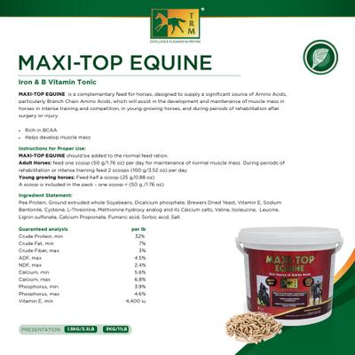 Show full view: TRM Maxi-Top Pellets Horse Supplement, 11-lb slide 6 of 6