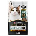 Purina Pro Plan LiveClear Probiotic Chicken & Rice Formula Dry Cat Food, 16-lb bag