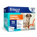 Frisco Large Premium Dog Training & Potty Pads, 22 x 23-in, Unscented, 150 count, Paws & Bones