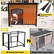 Show in main carousel: Aivituvin Wooden Outdoor Heated Dog House, Brown, Large slide 6 of 9