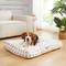 Show in main carousel: MODERN THREADS Super Plush Flannel Carved Orthopedic Pillow Dog & Cat Bed with Removable Cover, Beige slide 6 of 8