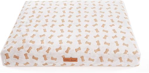 Show full view: MODERN THREADS Super Plush Flannel Carved Orthopedic Pillow Dog & Cat Bed with Removable Cover, Beige slide 2 of 8