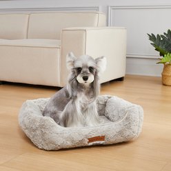 MODERN THREADS Luxurious Ultra Plush Calming Cuddler Dog & Cat Bed, Grey