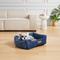 Show in main carousel: MODERN THREADS Jacquard Waffle Super Plush Cuddler Dog & Cat Bed, Blue slide 6 of 7