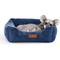 Show in main carousel: MODERN THREADS Jacquard Waffle Super Plush Cuddler Dog & Cat Bed, Blue slide 3 of 7