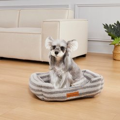 MODERN THREADS Cozy Sherpa Plush Cuddler Dog & Cat Bed, Grey