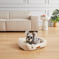 MODERN THREADS Cozy Sherpa Plush Cuddler Dog & Cat Bed, Beige slide 2 of 6