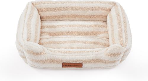 Show full view: MODERN THREADS Cozy Sherpa Plush Cuddler Dog & Cat Bed, Beige slide 3 of 7