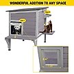Show in main carousel: Aivituvin Wooden Indoor & Outdoor Heated Cat House, Grey slide 5 of 8