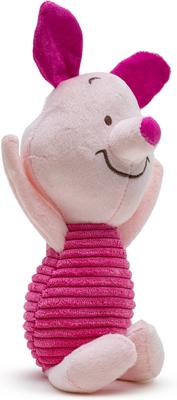 Show full view: Buckle-Down Disney Winnie the Pooh Piglet Arms Up Sitting Pose Squeaky Plush Dog Toy, Pink slide 2 of 6