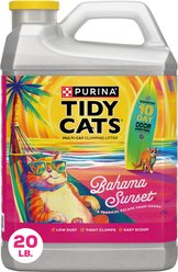 Tidy Cats Bahama Sunset Odor Control Formula Scented Clumping Cat Litter, 20-lb jug, case of 2