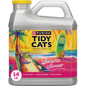 Tidy Cats Bahama Sunset Odor Control Formula Scented Clumping Cat Litter, 14-lb jug