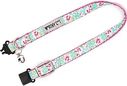 The Worthy Dog Watercolor Floral Cat Collar, Teal, One Size: 9 to 11-in neck, 1/2-in wide slide 2 of 3