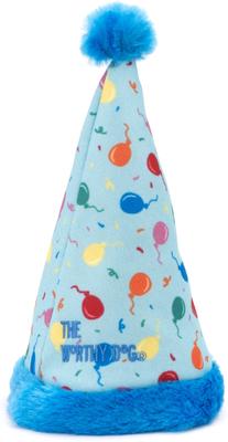 Show full view: The Worthy Dog Birthday Dog Party Hat, Blue, Large slide 4 of 5