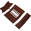 Show in main carousel: The Worthy Dog Touchdown Dog Sweater, Brown, Medium slide 4 of 4