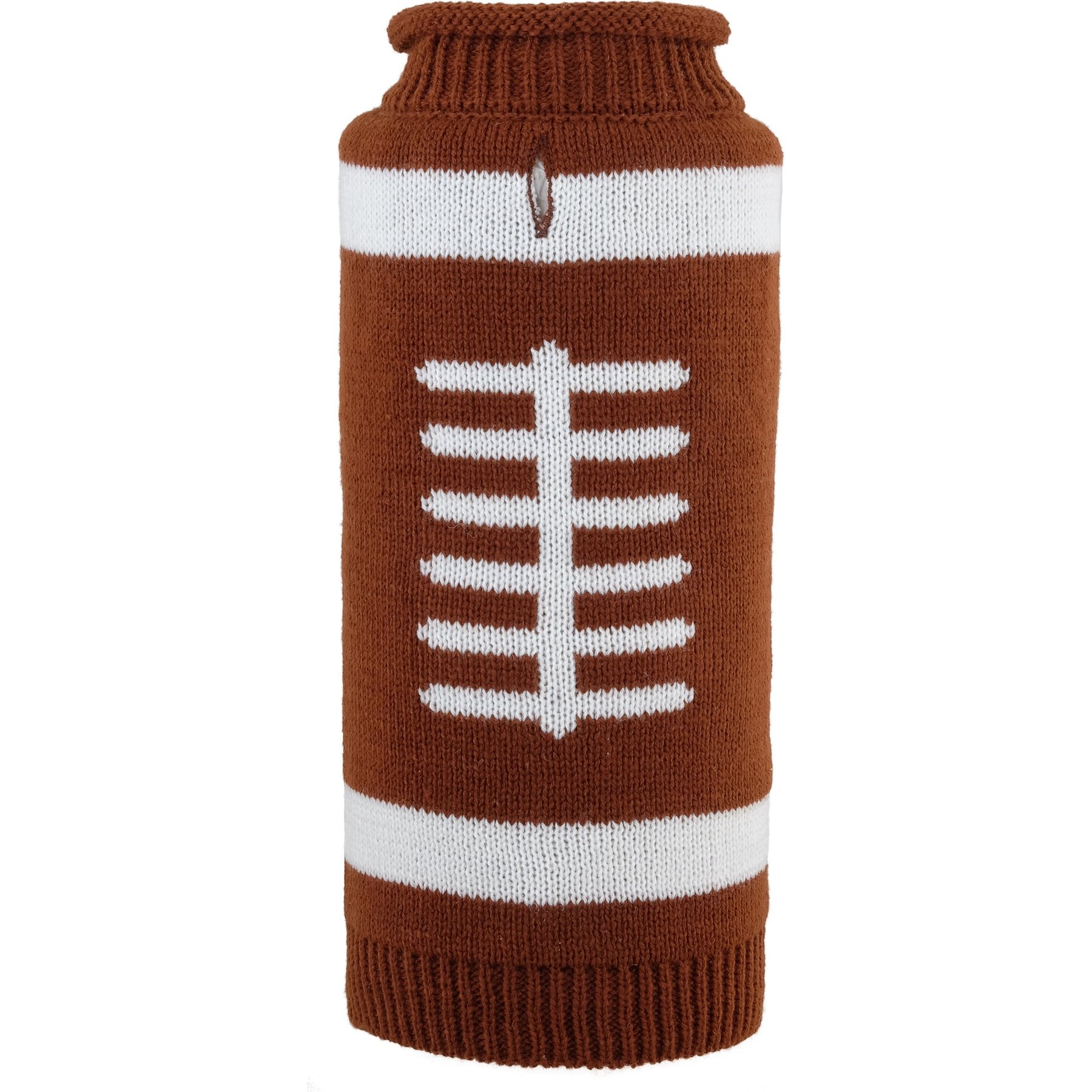 The Worthy Dog Touchdown Dog Sweater, Brown, Medium