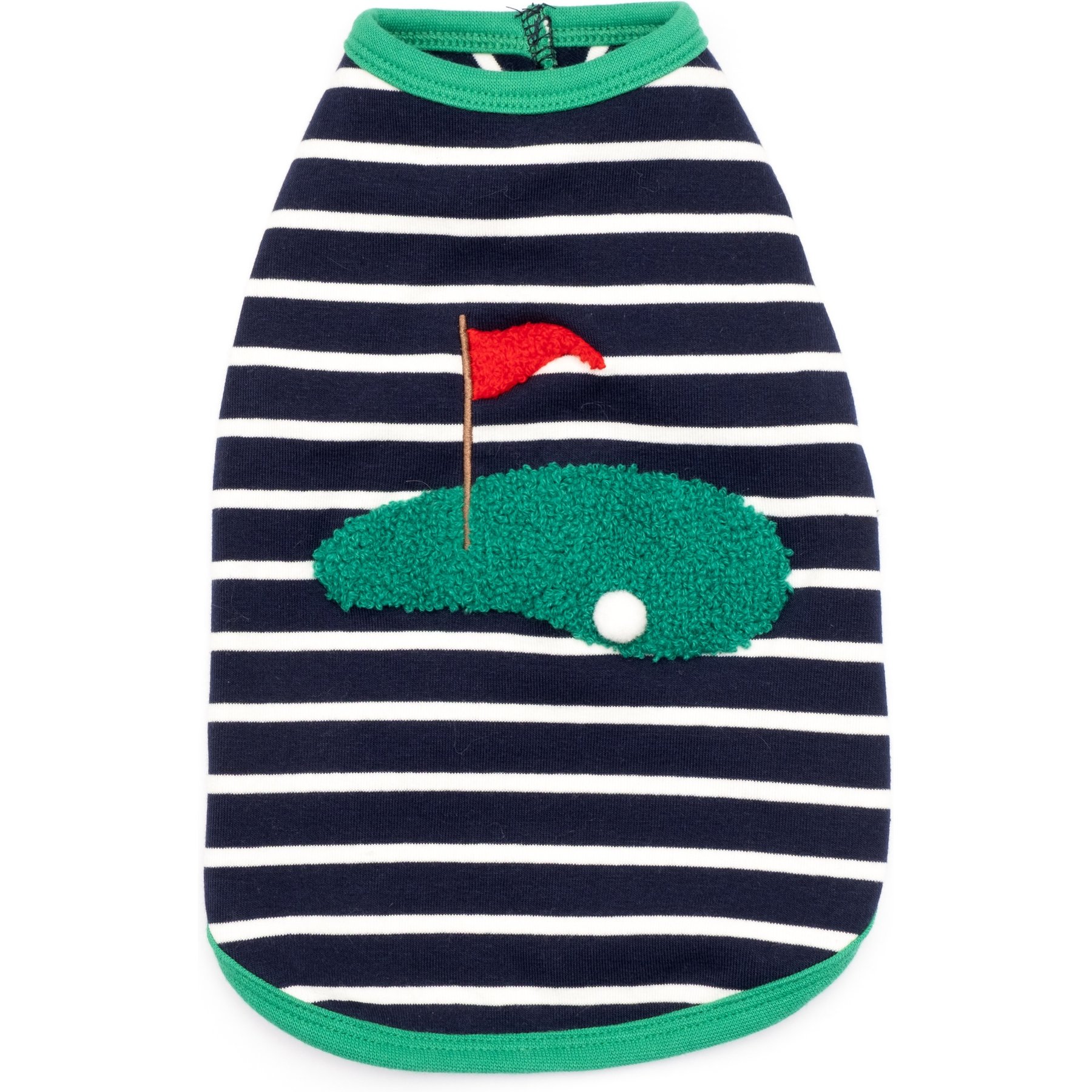 The Worthy Dog Golf Tee Dog Dog Shirt, Navy/White, Medium