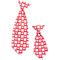 Show in main carousel: The Worthy Dog Valentine's Day Colorblock Hearts Dog Neck Tie, Red, Small slide 2 of 4