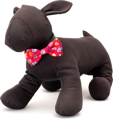 Show full view: The Worthy Dog Valentine's Day Puppy Love Dog Bow Tie, Pink, Small slide 3 of 4