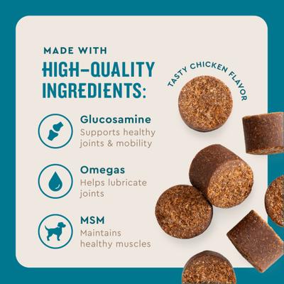 Show full view: VetIQ Hip & Joint Soft Chew Joint Supplement for Dogs, 180 count slide 4 of 12