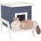 Show in main carousel: Petsfit Elevated Wooden Outdoor Cat House, Blue slide 1 of 9
